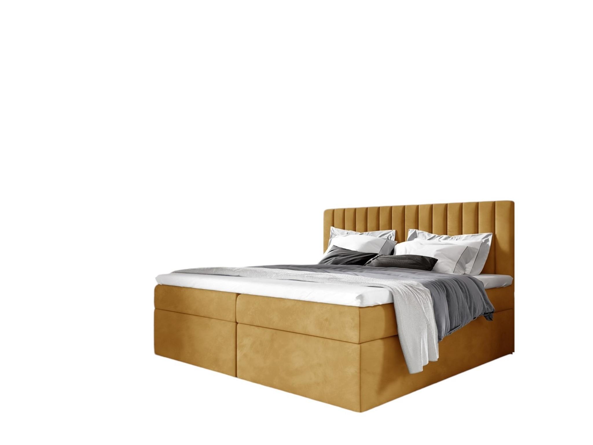 BOXBETT Linnea - Currygelb, Holzwerkstoff/Textil (160/220cm) - Fun Möbel
