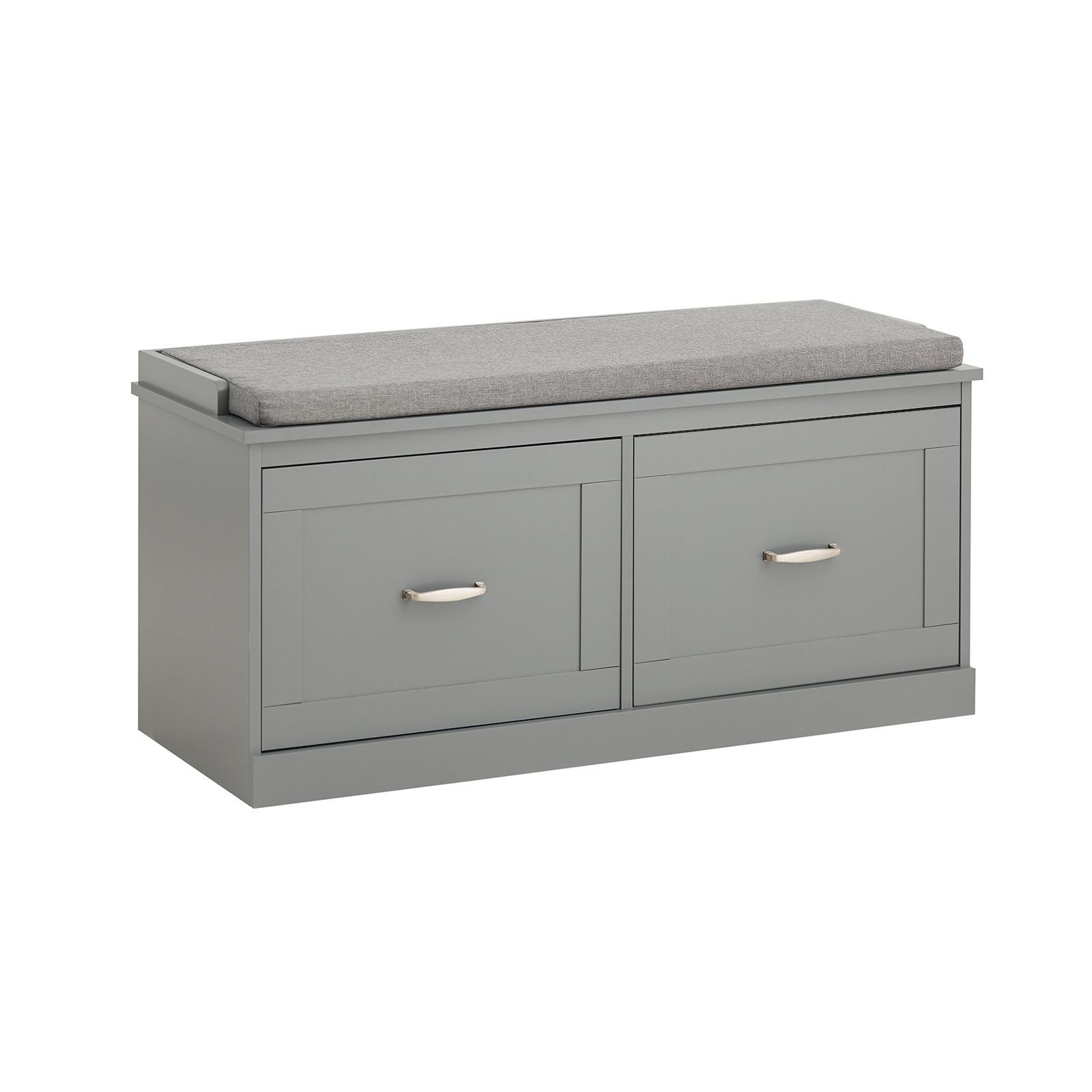SCHUHBANK Grau - Grau, Holzwerkstoff (100/48/38cm) - SoBuy