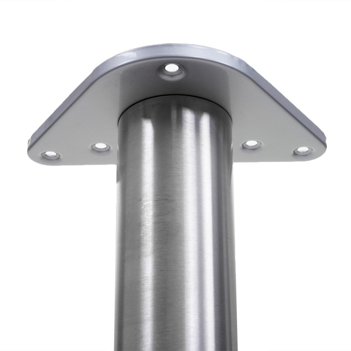 TISCHBEIN rund Silber 2er-Set - Silberfarben, Metall (17/73/6cm) - MCW