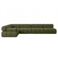 ECKSOFA modulares Sofa Mende-L3 - 380x190x70 cm Grün Bouclé - Grün, Holzwerkstoff/Textil (380/190cm) - ALTDECOR