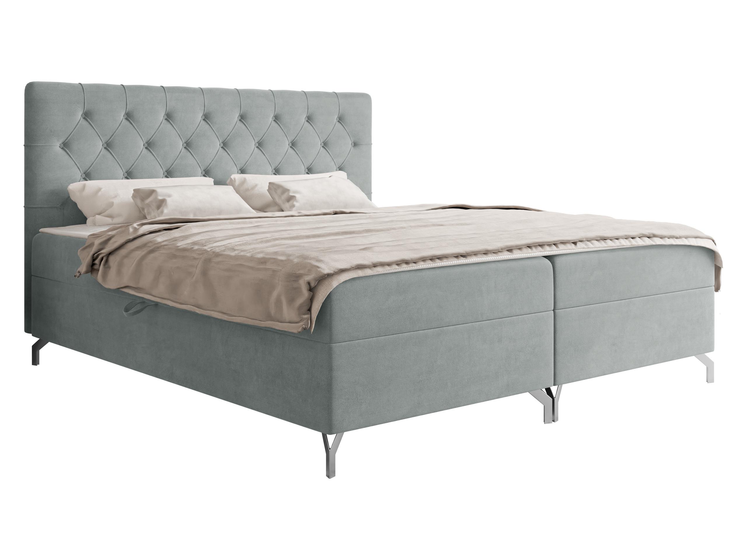 BOXBETT Guilette - H3 - Silberfarben/Hellgrau, Holz/Holzwerkstoff (160/200cm) - MIRJAN24