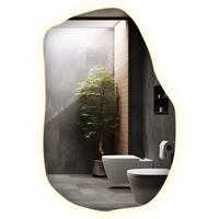 LED-SPIEGEL 80x52 cm Asymmetrisch Neutralweiß 4000K - Transparent, Glas (52/80/0.4cm) - Wallfluent