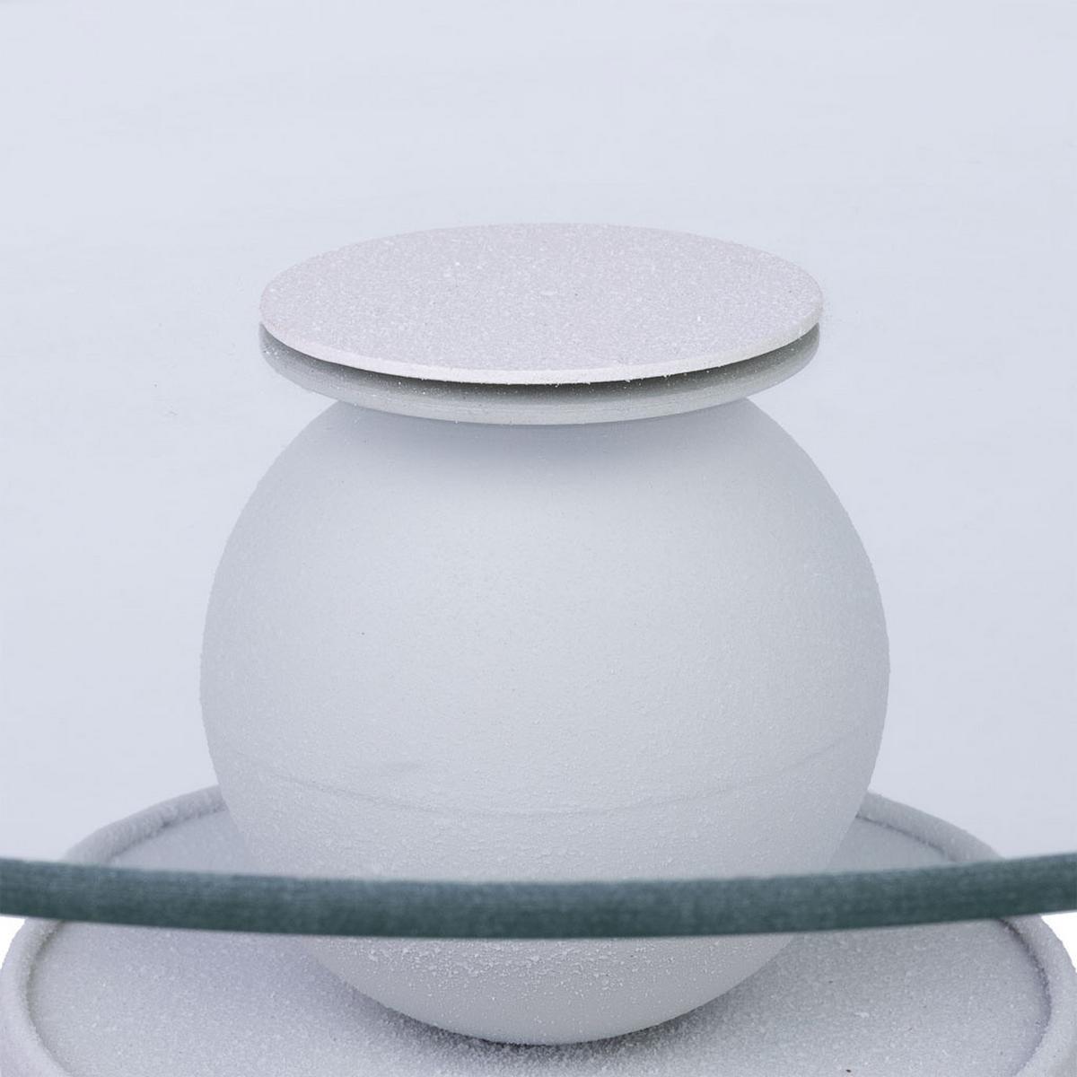 TISCH aus Metall und Glas, 45x49cm - Weiß, Metall (45/45/49cm) - Wanderlust