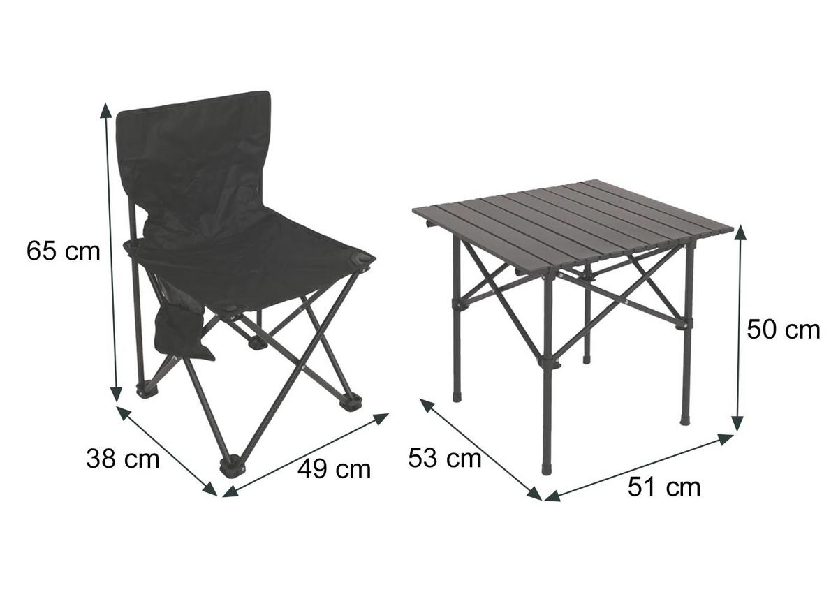 CAMPINGSET Schwarz - Schwarz, Metall - MCW