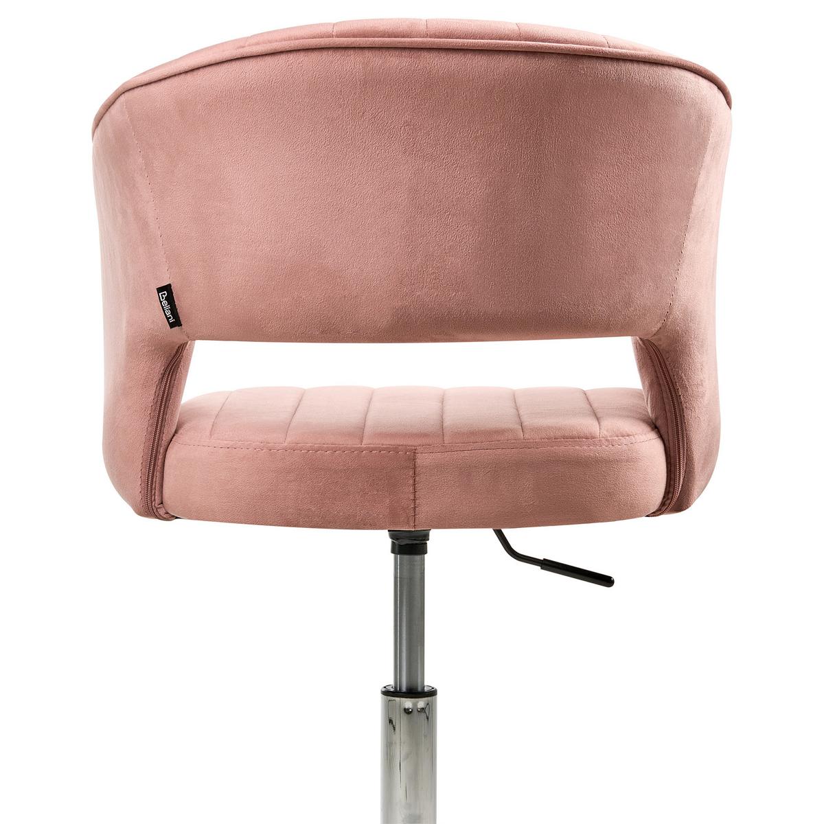 BÜROSTUHL Rosa Katonah - Pink/Silberfarben, Textil (57/78/57cm) - Beliani