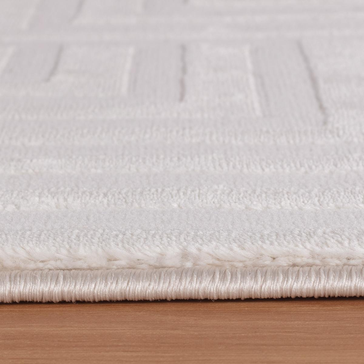 TEPPICH Kurzflor ILLER in Creme, mit 3D-Design, aus Jute, Florhöhe 12 mm, 120 x 170 cm - Beige, Textil (170/120cm) - KADIMA DESIGN