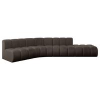 ECKSOFA modulares Sofa Brilo-L1 - 380x174x70 cm Braun - Braun, Holzwerkstoff/Textil (380/174cm) - ALTDECOR