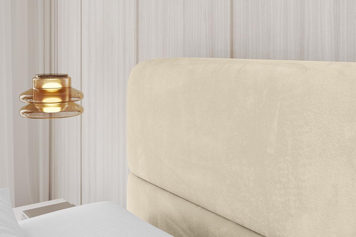 POLSTERBETT mit Bettkasten, Fußteil und Lattenrost, Boxbett ohne Matratze - ENORA-Z 180x200 Beige - Ecru, Holzwerkstoff/Textil (180/200cm) - ALTDECOR