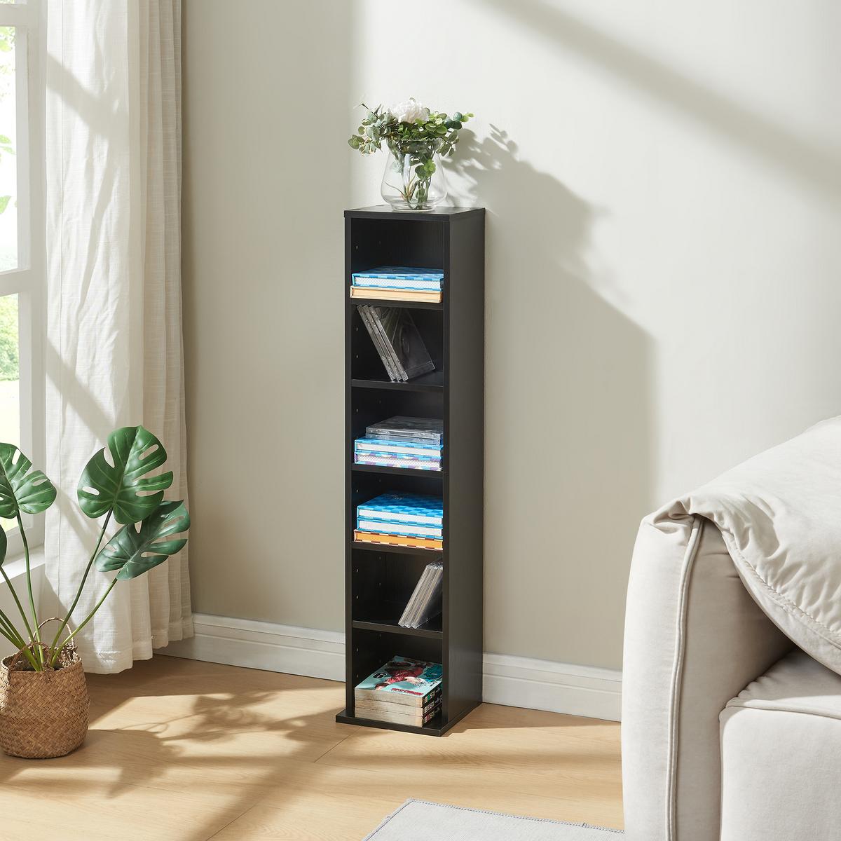 CD-REGAL Tynset - Schwarz, Holzwerkstoff (20/90/20cm) - [en.casa]