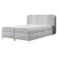 BOXBETT Fandy - H3 - Goldfarben/Hellgrau, Holz/Textil (160/200cm) - MIRJAN24