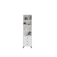 BÜCHERREGAL LANZA 50x40x190 cm, Regal Weiß - Weiß, Holzwerkstoff (50/190/40cm) - MASSENO