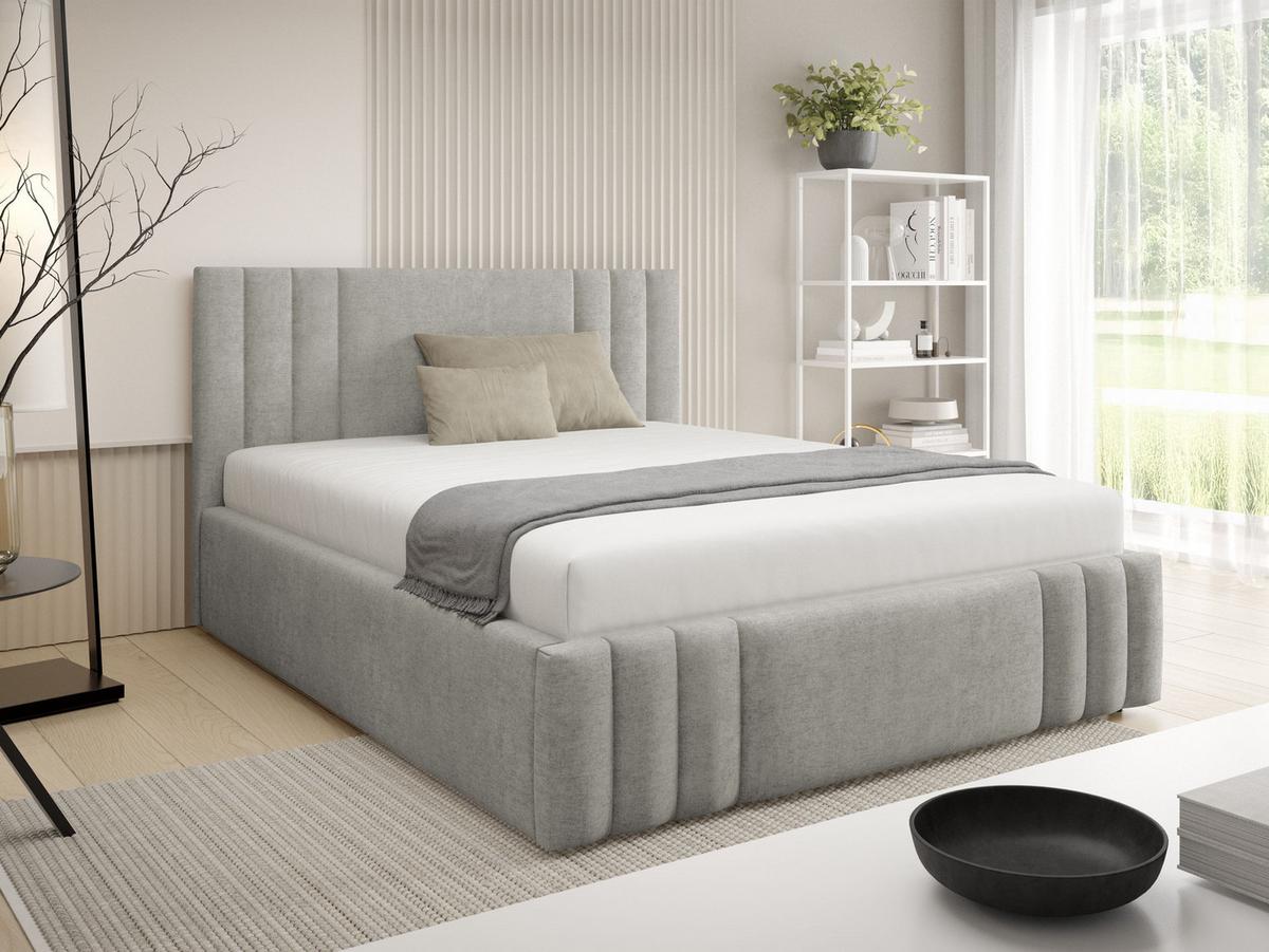 POLSTERBETT Ribo - Greige, Holz/Textil (140/200cm) - MIRJAN24