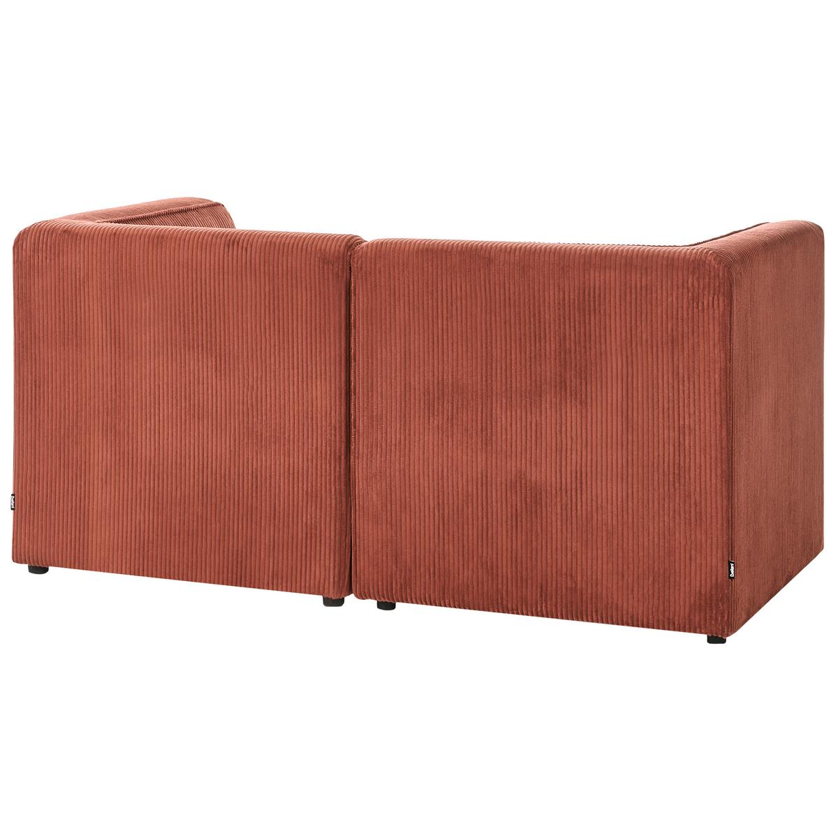 2-SITZER-SOFA Goldbraun Cord Lemvig - Goldfarben/Braun, Textil (166/78/83cm) - Beliani