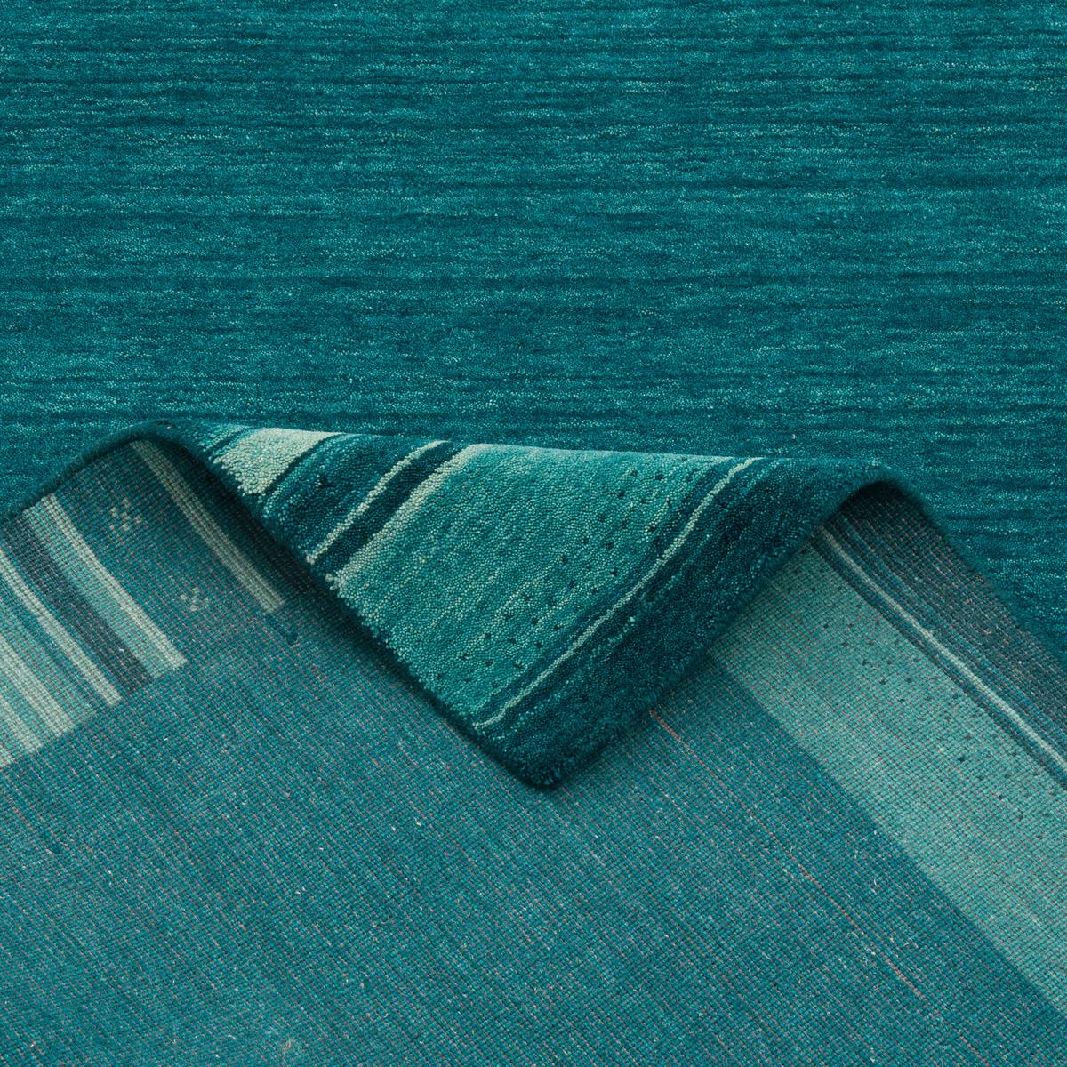 NATUR WOLLE TEPPICH GABBEH ESTA - Petrol, Textil (70/140cm) - Pergamon