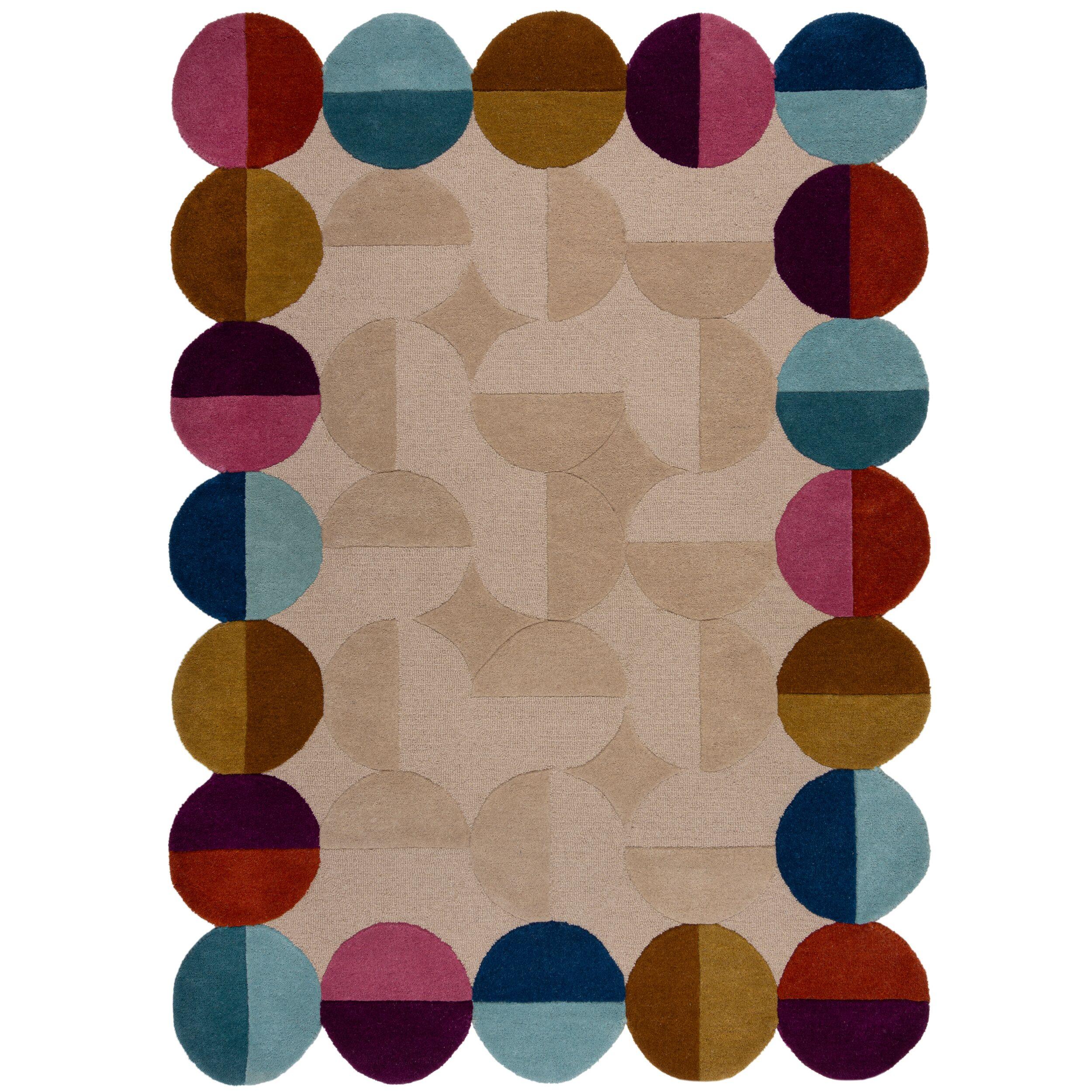 WOLLTEPPICH HALLEIN, geometrisch, Beige-Bunt, 160 x 230 cm - Multicolor, Textil (230/160cm) - KADIMA DESIGN
