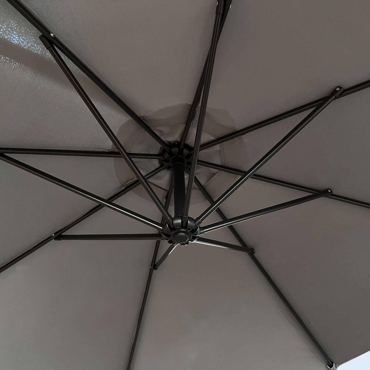 GARTENSCHIRM Grau 300/245/300 - Grau, Textil/Metall (300/300cm) - RAUMHIRSCH FURNITURE
