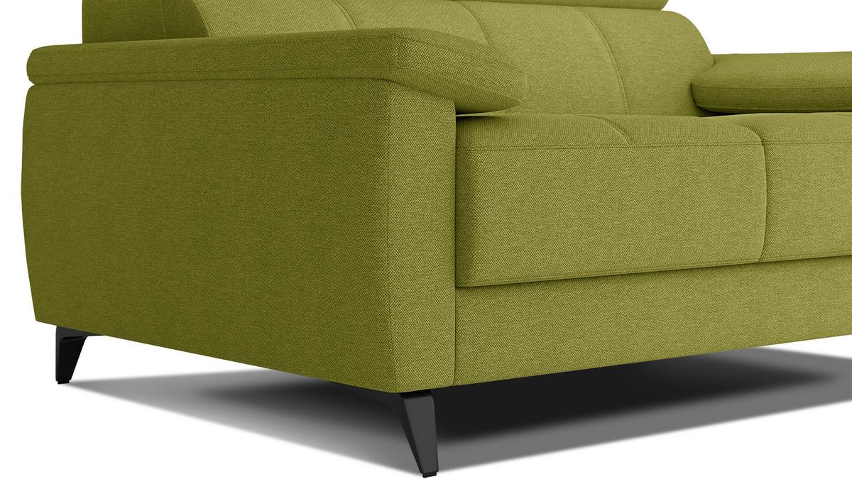 SOFA TAUNUS 2-Sitzer, limette - Limette/Schwarz, Holzwerkstoff/Textil (141/80/102cm) - Wozimo