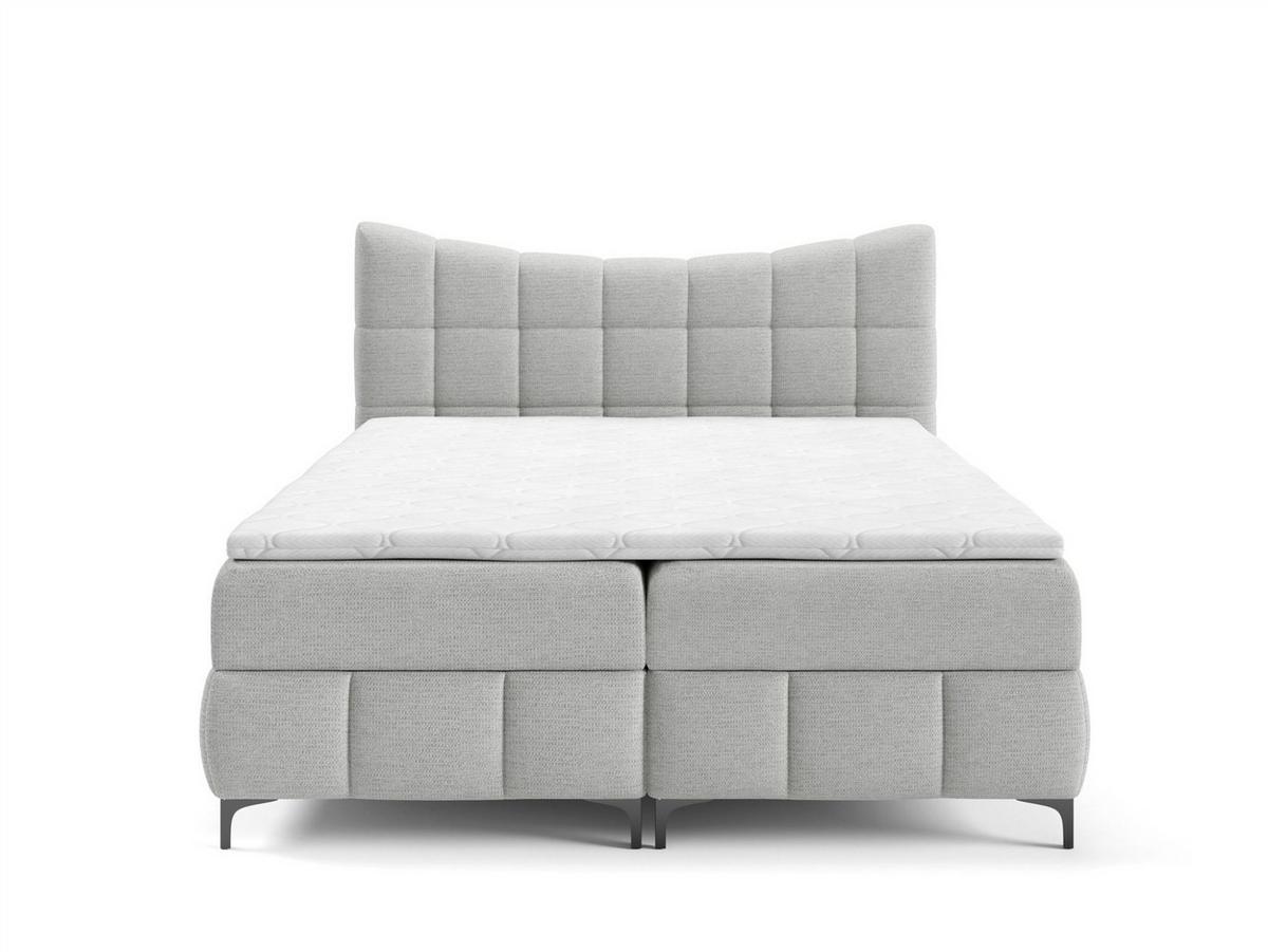 BOXBETT Charles Premi.. In Aragon - Hellgrau, Holzwerkstoff/Textil (180/200cm) - Fun Möbel