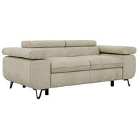 2-SITZER SOFA PETER - Beige Velvet - Beige/Schwarz, Textil/Metall (200/76/99cm) - MKS