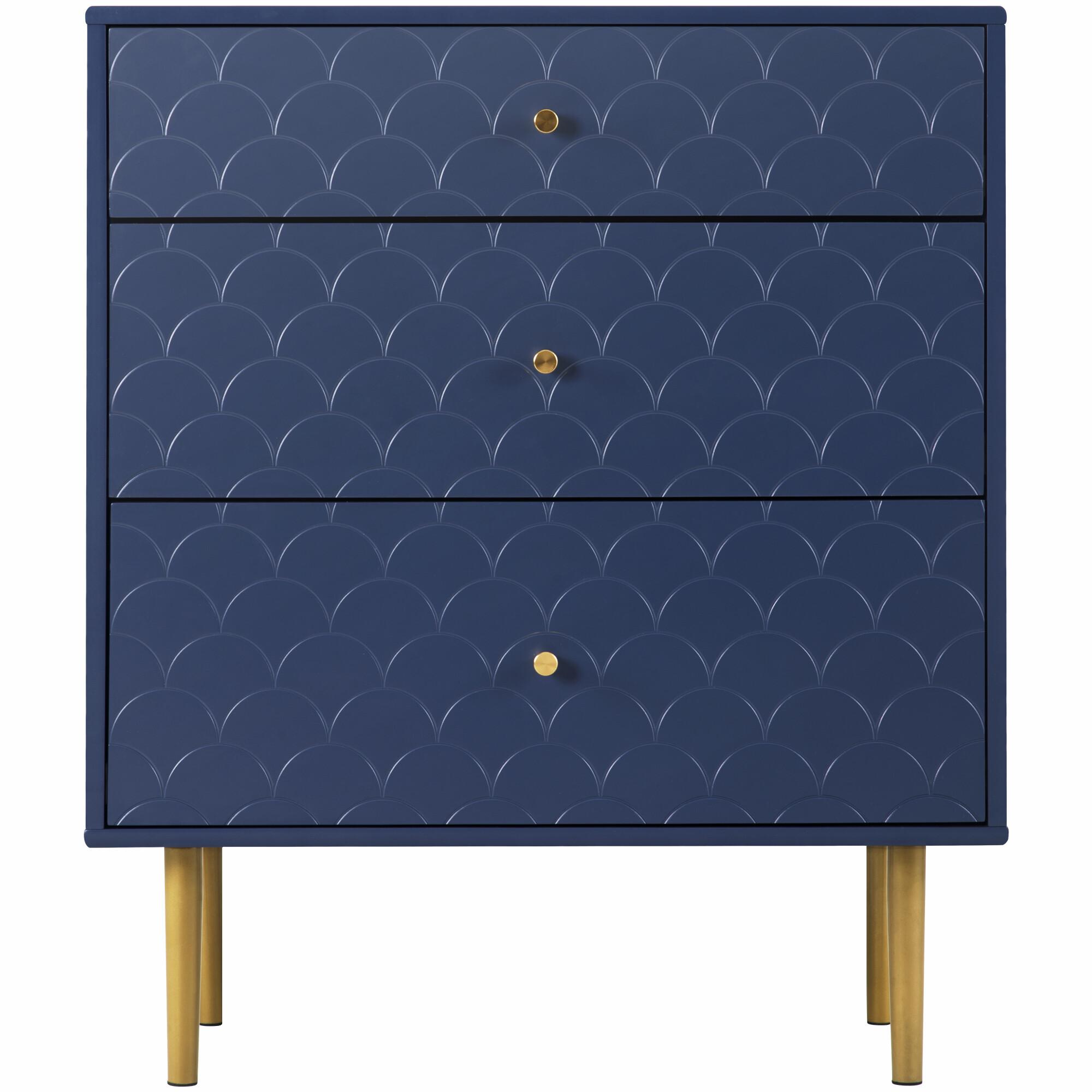 KOMMODE Blau 75/40/89 cm - Blau, Holzwerkstoff (40/89/75cm) - Urban Meuble
