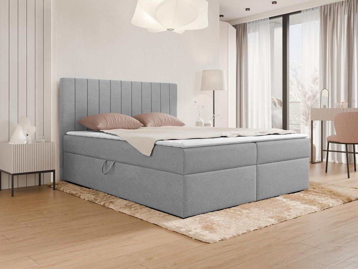 BOXBETT Everest - H3 - Schwarz/Grau, Holzwerkstoff/Kunststoff (140/200cm) - MIRJAN24