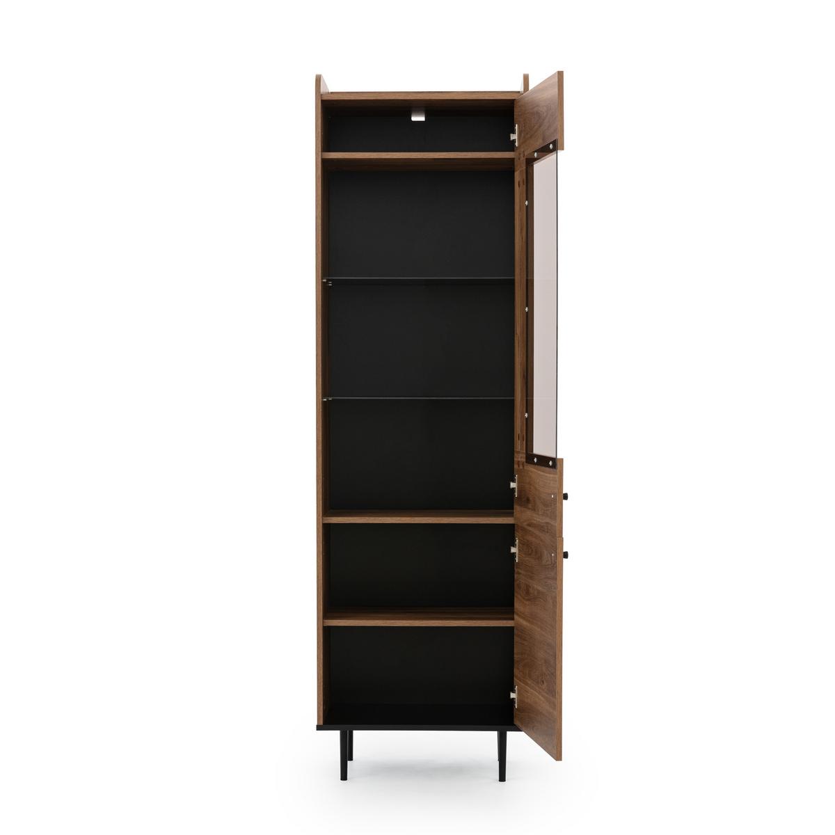VITRINE Vasilia mit 2 Türen, Brandy Castello - Eichefarben, Holzwerkstoff (60/200/40cm) - Beautysofa