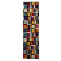 TEPPICH MEON, geometrisch, aus Polypropylen, Florhöhe 11 mm, Bunt, 66 x 300 cm - Multicolor, Textil (300/66cm) - KADIMA DESIGN