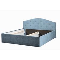 POLSTERBETT Oslo Blau 160 x 200 x 40 cm Stauraum ohne hydraulische Funktion Mit hochwertiger Matratze H2 (bis 100 kg) und Lattenrost - Blau, Holz (160/200cm) - Halmon Schlafkomfort Betten 