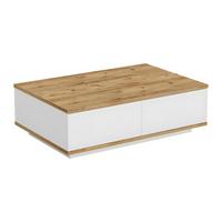 COUCHTISCH - 90 cm x 60 cm - Holz, Platte - Naturfarben Hell, Weiß - LOTULA - Naturfarben/Weiß, Holz (60/90/28.6cm) - Vente-Unique
