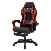 GAMINGSTUHL Schwarz-Rot aus Kunstleder - Rot/Schwarz, Kunststoff/Metall (62/119/62cm) - ML-DESIGN