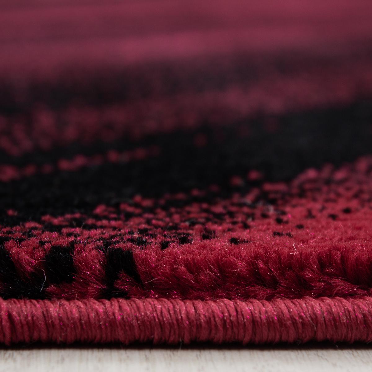 KURZFLORTEPPICH ASPEN, mit abstraktem Wellenmuster, Rot, 120 x 170 cm - Rot, Textil (120/170cm) - KADIMA DESIGN