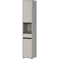 HOCHSCHRANK HAMBURG Soft-Close Modern 33x181x34 cm Steingrau - Grau, Holzwerkstoff (33/181/34cm) - KADIMA DESIGN