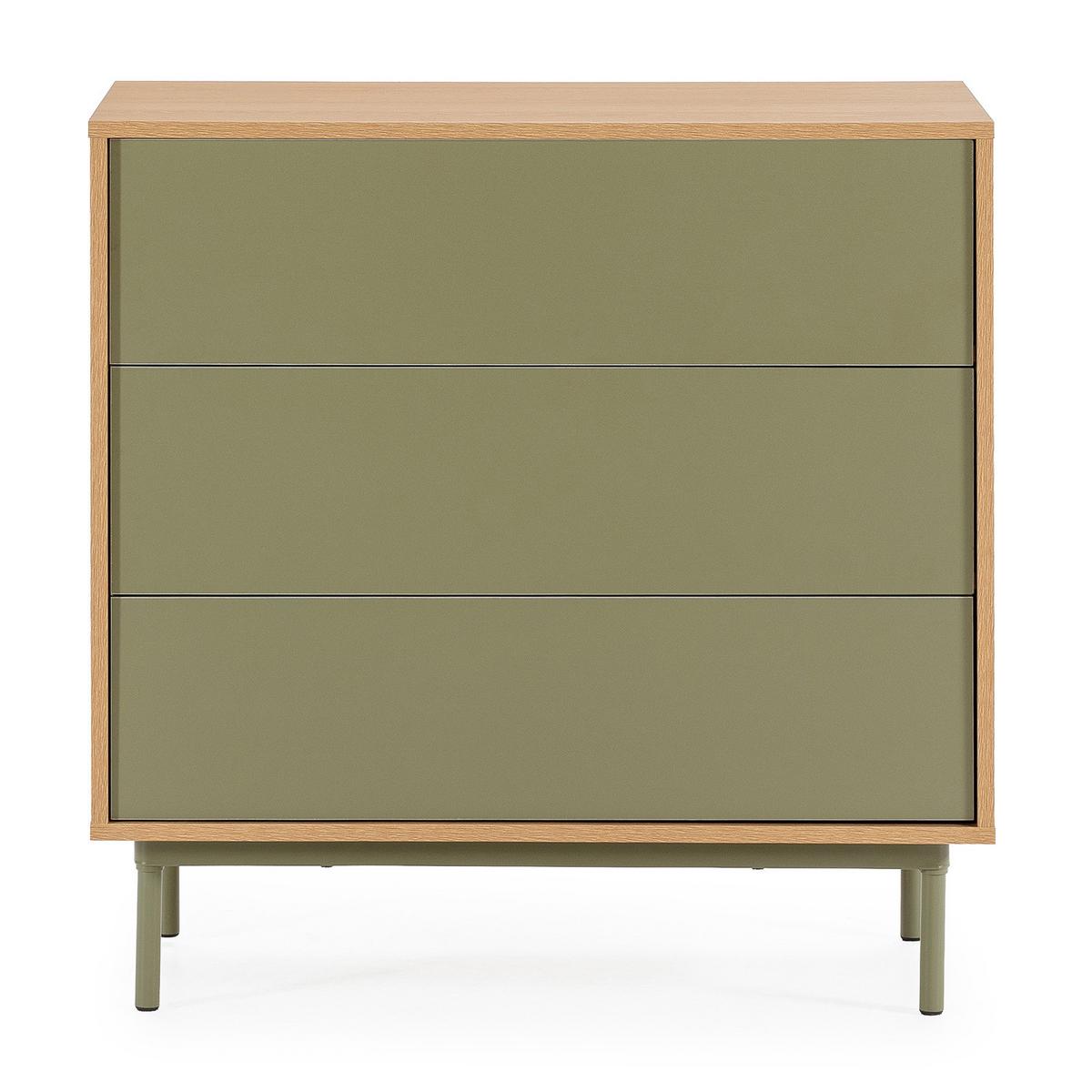 KOMMODE 80/80/40 Cuzco Eichenfarbe/grün - Grün, Holzwerkstoff (80/80/40cm) - VS Venta-stock
