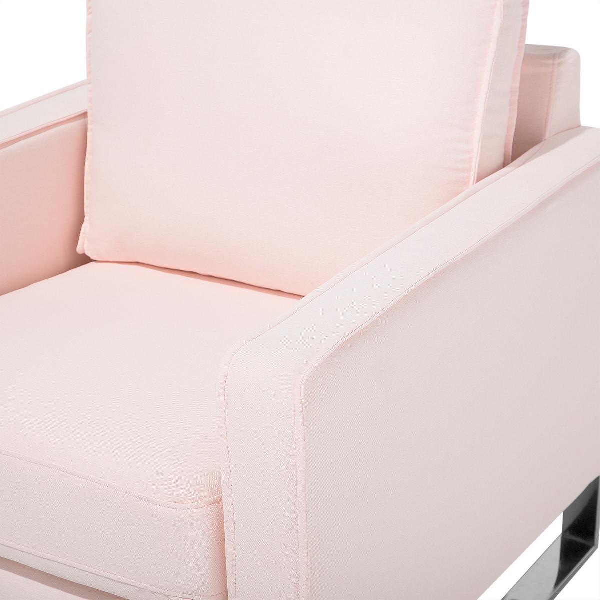 SESSEL Polsterbezug Rosa Vind - Pink, Textil/Metall (76/82/82cm) - Beliani