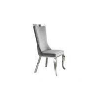 ESSZIMMERSTUHL SELENA Grau Velvet (1er-Set) - Grau, Textil (54/109/64cm) - KAWOLA
