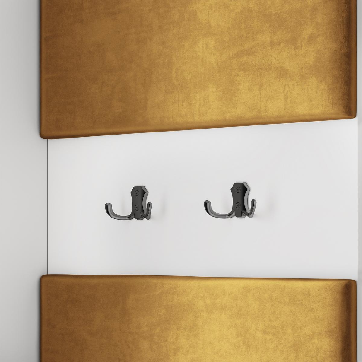 GARDEROBENSCHRANK VIRA 95/181/51 cm Modern Garderobe-Set Eiche Lefkas - Eichefarben/Gelb, Holzwerkstoff (95/181/51cm) - MASSENO