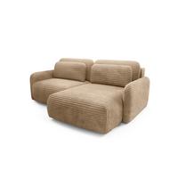 ECKSOFA Simone Mit Schlaffunktion - Hellbraun, Holzwerkstoff/Textil (165/240cm) - Fun Möbel