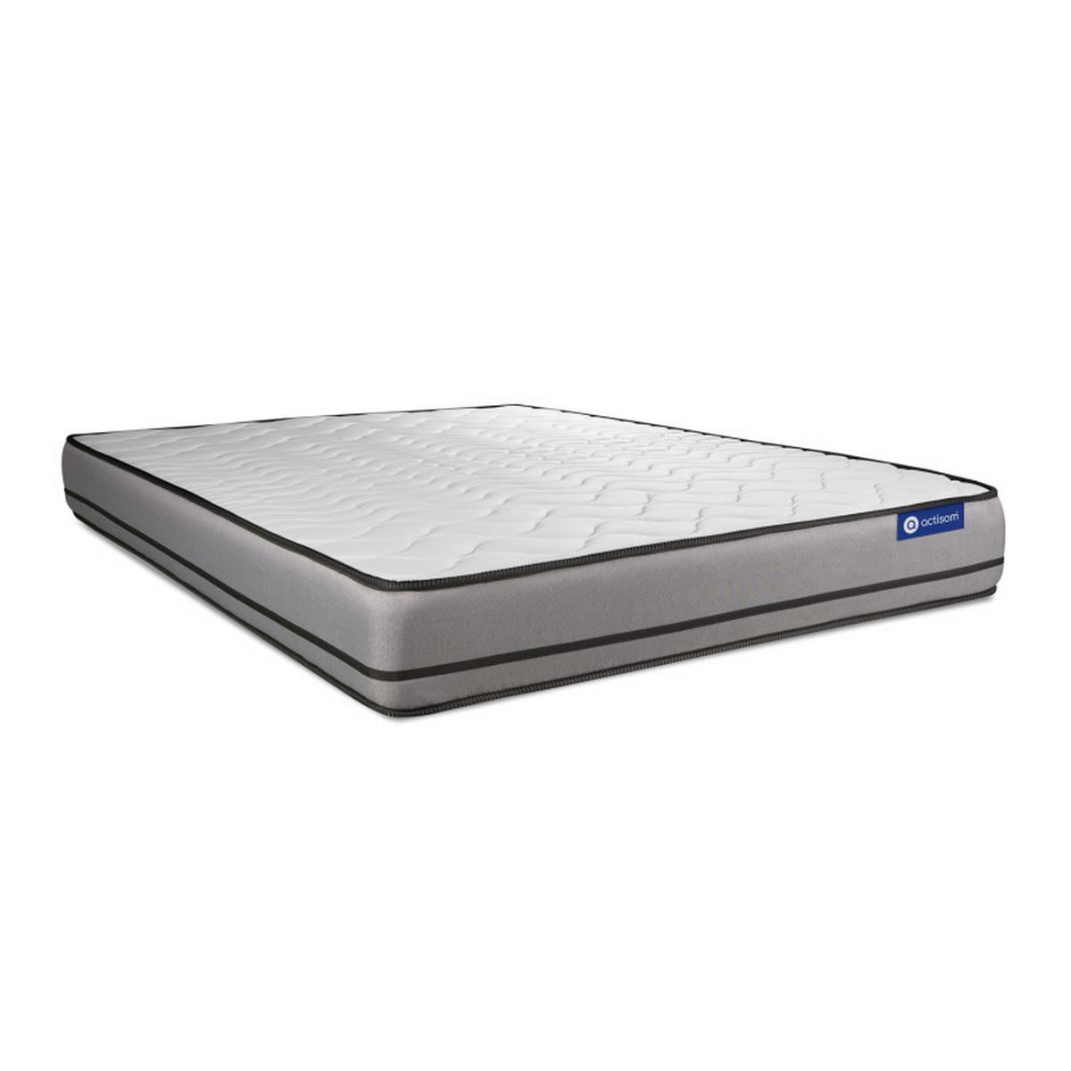 BETT Actimemo night Memory-Schaum 130 x 220 cm h4 - Kit Bettgestell Grau - Beige/Grau, Karton/Holz (130/220cm) - ACTISOM