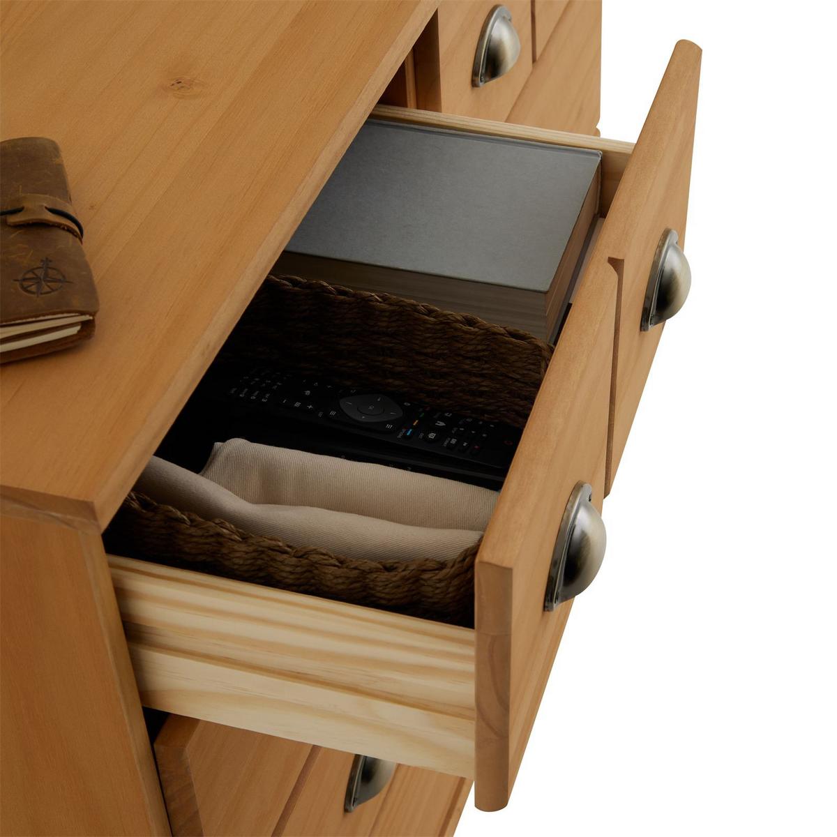 APOTHEKERKOMMODE COLMAR gebeizt/gewachst - Kieferfarben, Holz (92/80/39cm) - IDIMEX