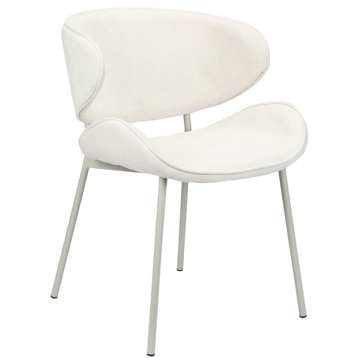 POLSTERSTUHL Pretically Creme - Beige/Creme, Textil/Metall (53/80/59cm) - Selsey