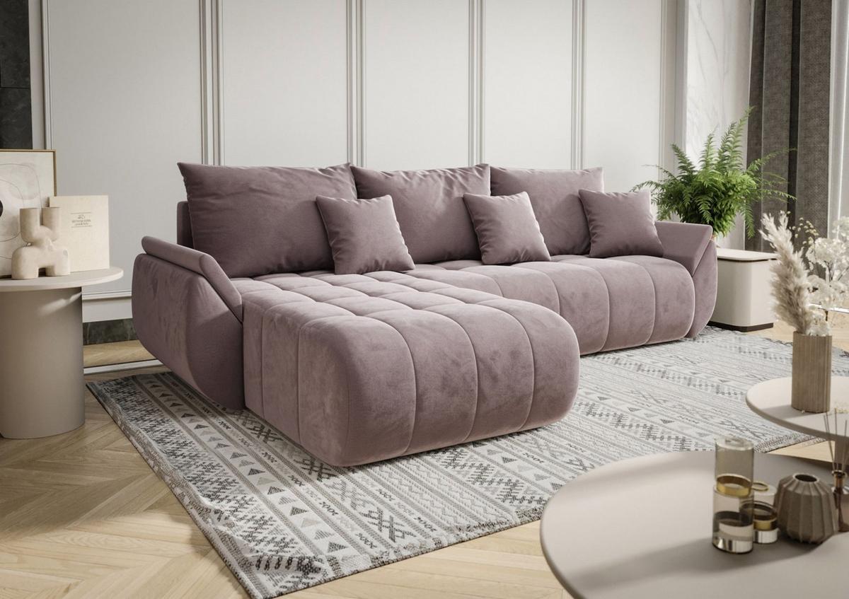 ECKSOFA Akita - Flieder, Holzwerkstoff/Textil (280/185cm) - Fun Möbel
