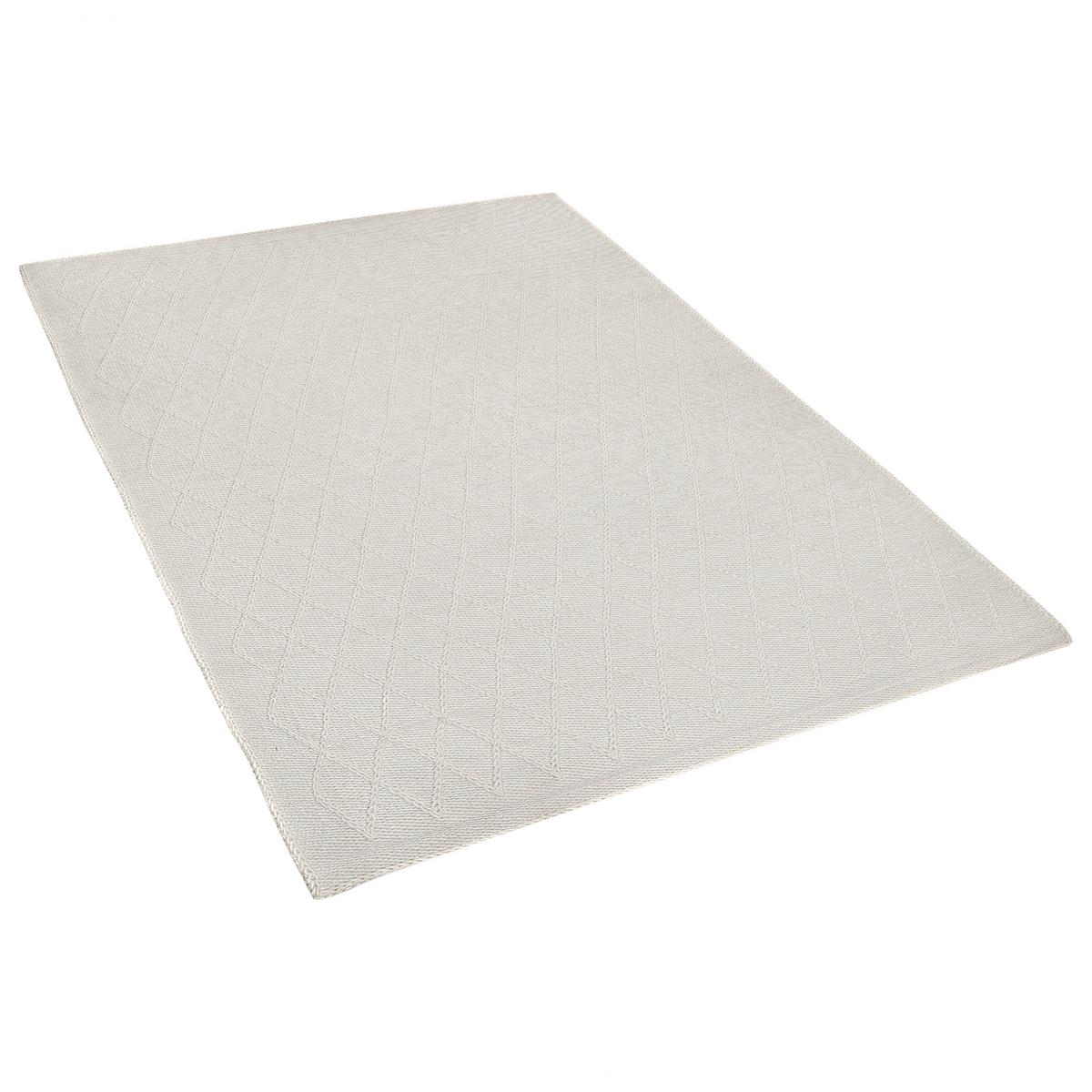 KURZFLOR-TEPPICH Erzin 200/140 cm - Weiß, Textil (140/200cm) - Beliani