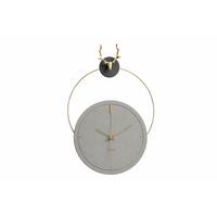 WANDUHR Design Grau 45/65 cm - Schwarz/Grau, Holzwerkstoff/Metall (45/65/2cm) - ONZENO