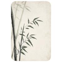 BADEMATTE Japandi - Bambus - Beige Rutschfest 60x90 cm - Ecru, Textil (60/90cm) - OnlyWow