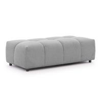 HOCKER Bubble mit Sitzfläche in Bubble-Optik aus weichem Grau Strukturstoff mit schöner Sitzkomfort - Schwarz/Grau, Holz/Kunststoff (147/42/74cm) - S-Style Möbel