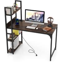 COMPUTERTISCH Braun - Braun, Holzwerkstoff (65/120/130cm) - COSTWAY