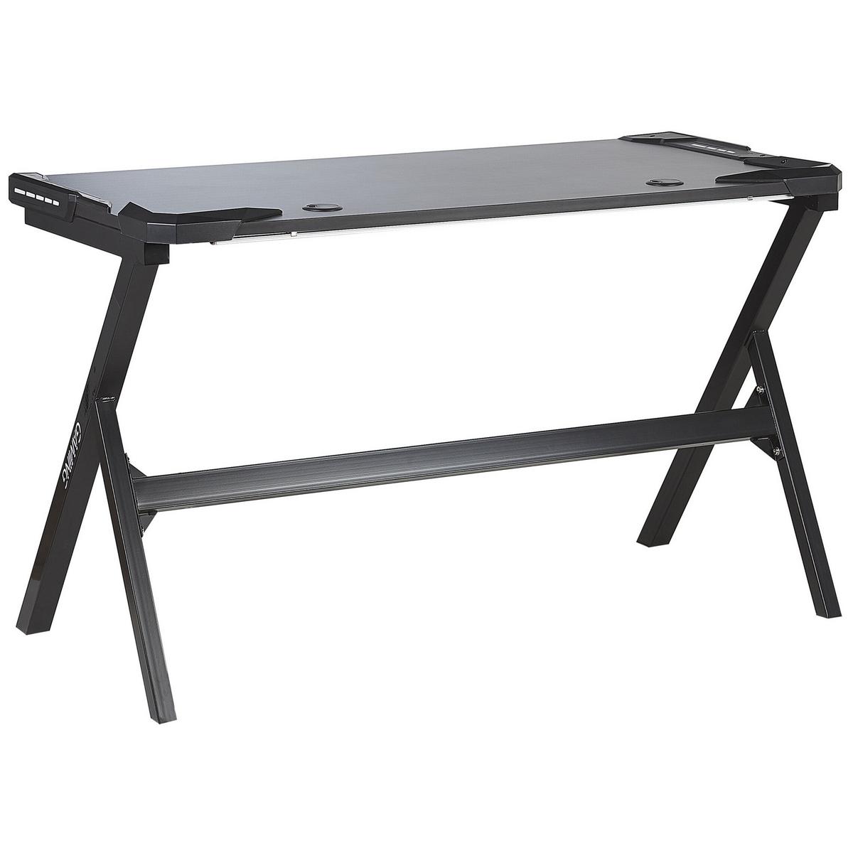 SPIELTISCH schwarz 120/60/71 cm Danvers - Schwarz, Holzwerkstoff (60/120/71cm) - Beliani