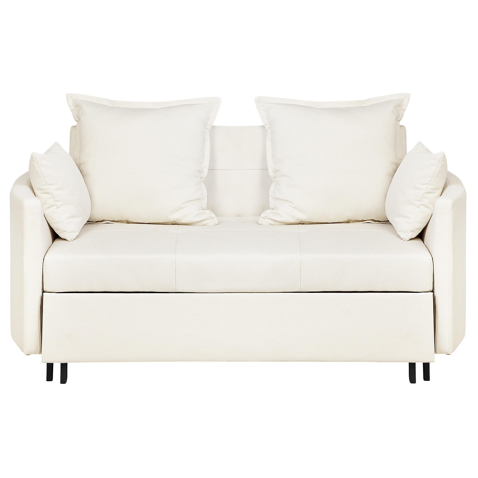 2-SITZER-SCHLAFSOFA Polsterbezug Beige Hovin - Beige, Textil (166/84/92cm) - Beliani