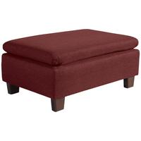 POLSTERHOCKER Kaylil Flachgewebe rot - Rot, Kunststoff (90/43/60cm) - 58aufmkessel