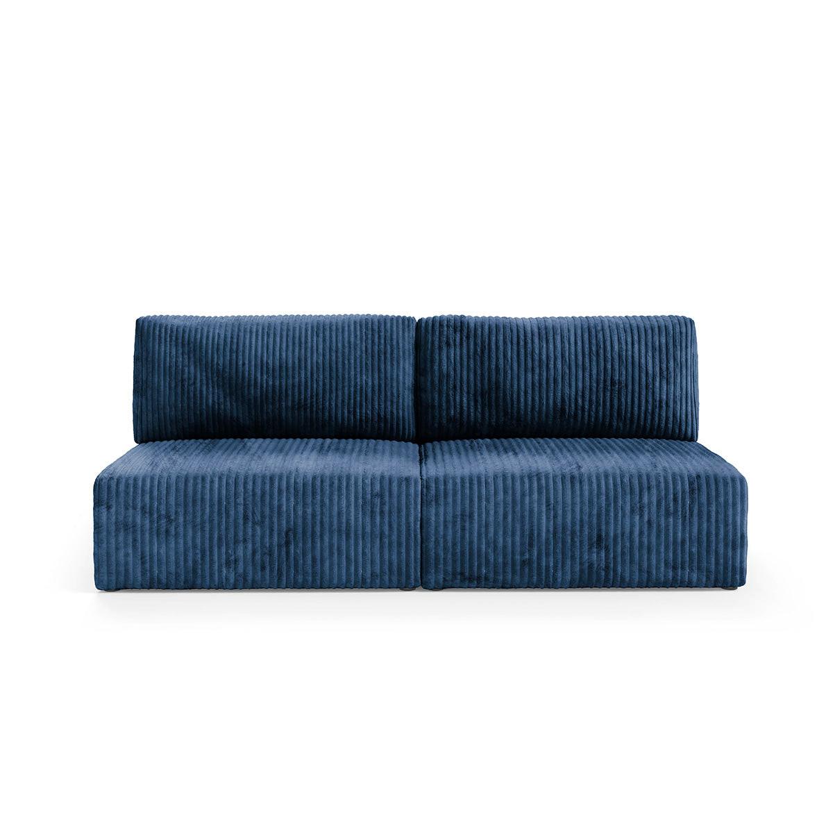 SOFA Angela 3 Sitzplätze Marineblau - Blau, Holz (216/86/102cm) - Petits-meubles